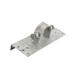 2" x 8" Wooden Fence to Round Metal Post Line Adapter - Galvanized