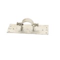 2" x 8" Wooden Fence to Round Metal Post Line Adapter - Galvanized