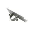 2" x 8" Wooden Fence to Round Metal Post Line Adapter - Galvanized