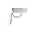 3" x 8" Wooden Fence to Round Metal Post Corner Adapter - Galvanized