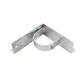 3" x 8" Wooden Fence to Round Metal Post Corner Adapter - Galvanized