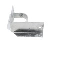 3" x 8" Wooden Fence to Round Metal Post Corner Adapter - Galvanized