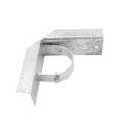 3" x 8" Wooden Fence to Round Metal Post Corner Adapter - Galvanized