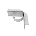 3" x 8" Wooden Fence to Round Metal Post Corner Adapter - Galvanized