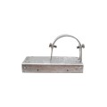 3" x 8" Wooden Fence to Round Metal Post End Adapter - Galvanized