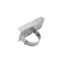 3" x 8" Wooden Fence to Round Metal Post End Adapter - Galvanized