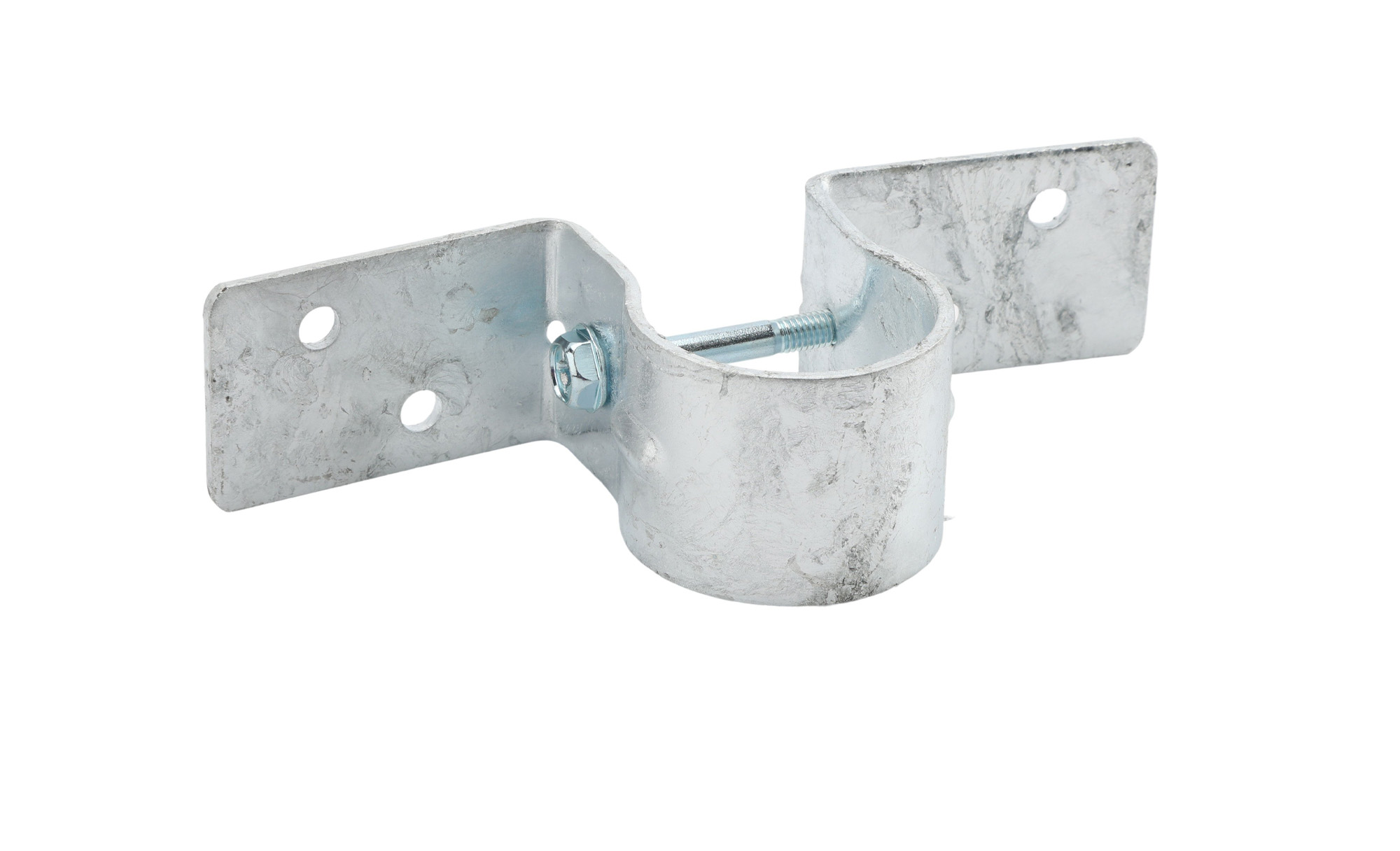 Wood Fence to Round Metal Post Connector Brackets